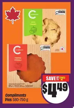 Chalo FreshCo Compliments Pies 580-750 g offer