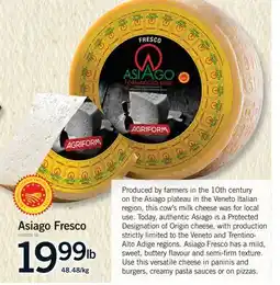 Fortinos ASIAGO FRESCO offer