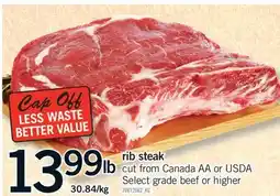 Fortinos RIB STEAK offer