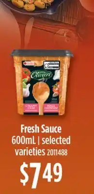 Fortinos FRESH SAUCE, 600ML offer