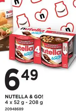Fortinos NUTELLA & GO!, 4 x 52 g - 208 g offer