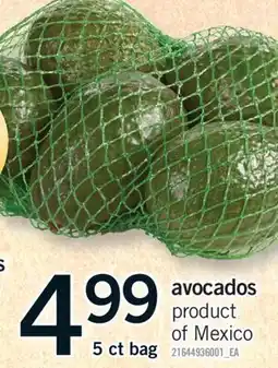 Fortinos AVOCADOS, 5 ct bag offer