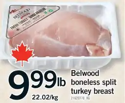 Fortinos BELWOOD BONELESS SPLIT TURKEY BREAST offer