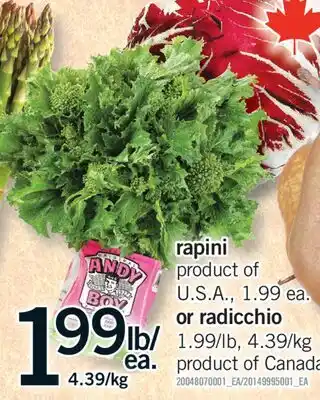 Fortinos RAPINI OR RADICCHIO offer