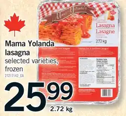 Fortinos MAMA YOLANDA LASAGNA, 2.72 KG offer