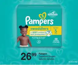 Fortinos PAMPERS SWADDLERS DIAPERS offer