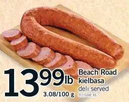 Fortinos BEACH ROAD KIELBASA, 3.08/100 g offer