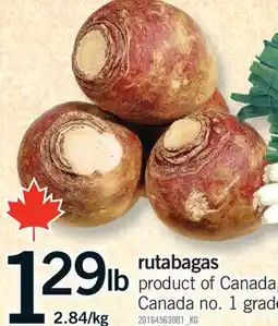 Fortinos RUTABAGAS offer