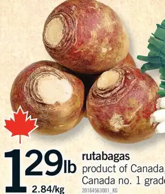 Fortinos RUTABAGAS offer