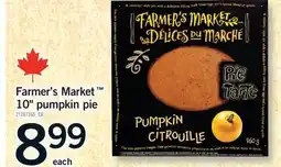 Fortinos FARMER'S MARKET 10 PUMPKIN PIE offer