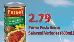 Fortinos PRIMO PASTA SAUCE, (680mL) offer
