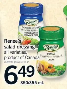 Fortinos RENEE'S SALAD DRESSING, 350/355 ML offer