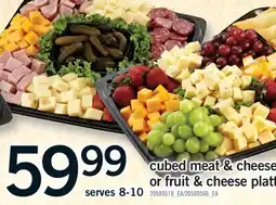 Fortinos CUBED MEAT & CHEESE OR FRUIT & CHEESE PLATTER, serves 8-10 offer