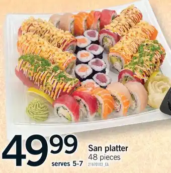 Fortinos SAN PLATTER, 48 PIECES offer
