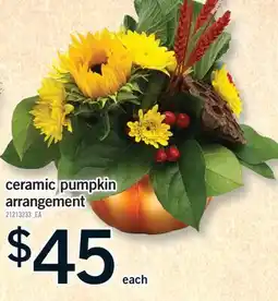 Fortinos CERAMIC PUMPKIN ARRANGEMENT offer