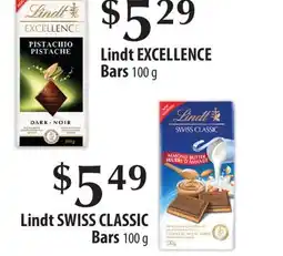 Fortinos LINDT EXCELLENCE BARS, 100 G offer