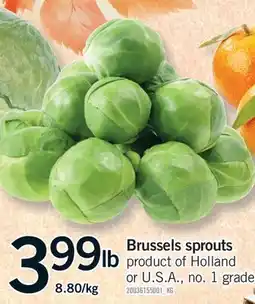 Fortinos BRUSSELS SPROUTS offer