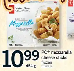 Fortinos PC MOZZARELLA CHEESE STICKS, 454 G offer