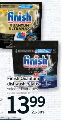 Fortinos FINISH QUANTUM DISHWASHER TABS, 21-30's offer