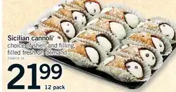 Fortinos SICILIAN CANNOLI, 12 PACK offer