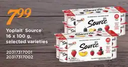 Fortinos YOPLAIT SOURCE , 16 X 100 G offer
