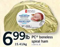 Fortinos PC BONELESS SPIRAL HAM offer