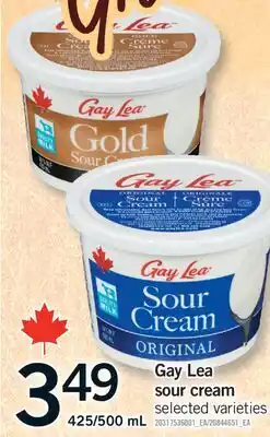 Fortinos GAY LEA SOUR CREAM, 425/500 ML offer