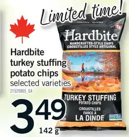 Fortinos HARDBITE TURKEY STUFFING POTATO CHIPS, 142 G offer
