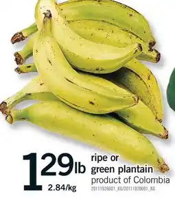 Fortinos RIPE OR GREEN PLANTAIN offer