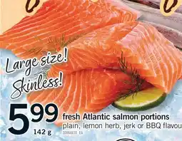 Fortinos FRESH ATLANTIC SALMON PORTIONS, 142 g offer