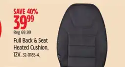 Canadian Tire Heatech Full Back & Seat Heated Cushion offer