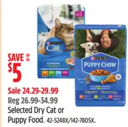 Canadian Tire Purina Selected Dry Cat or Puppy Food offer