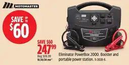 Canadian Tire MotoMaster Eliminator PowerBox 2000. Booster and portable power station offer