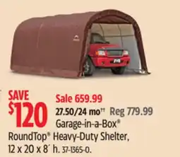 Canadian Tire Shelter Logic Garage-in-a-Box RoundTop Heavy-Duty Shelter, 12 x 20 x 8´ h offer