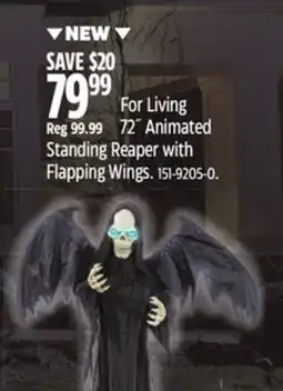 Canadian Tire For Living 72˝ Animated Standing Reaper with Flapping Wings offer