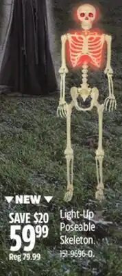 Canadian Tire Light-Up Poseable Skeleton offer