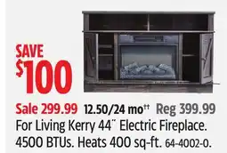 Canadian Tire For Living Kerry 44˝ Electric Fireplace. 4500 BTUs offer