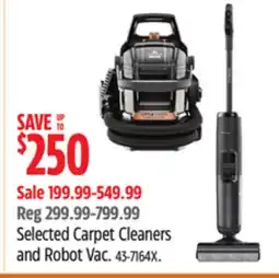 Canadian Tire Selected Carpet Cleaners and Robot Vac offer