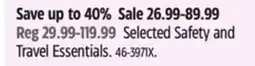 Canadian Tire Selected Safety and Travel Essentials offer