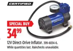 Canadian Tire 12V Direct-Drive Inflator offer
