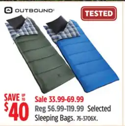 Canadian Tire Selected Sleeping Bags offer
