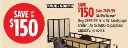 Canadian Tire True North 5´ x 10´ Landscape Trailer offer