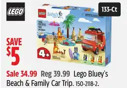 Canadian Tire Lego Bluey's Beach and Family Car Trip Lego offer