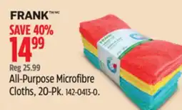 Canadian Tire All-Purpose Microfibre Cloths, 20-Pk offer