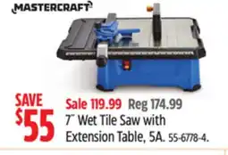 Canadian Tire 7˝ Wet Tile Saw with Extension Table offer