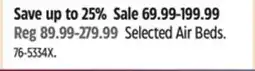 Canadian Tire Selected Air Beds offer