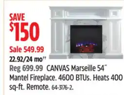 Canadian Tire CANVAS Marseille 54˝ Mantel Fireplace offer
