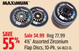 Canadian Tire 41⁄2˝ Assorted Zirconium Flap Discs, 10-Pk offer