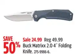 Canadian Tire Buck Matrixx 2.0 4˝ Folding Knife offer