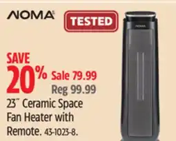 Canadian Tire Noma 23˝ Ceramic Space Fan Heater with Remote offer